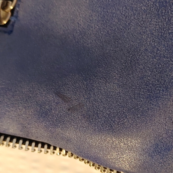 💚Nicole Miller Blue zipper satchel with crossbody strap - Picture 16 of 16